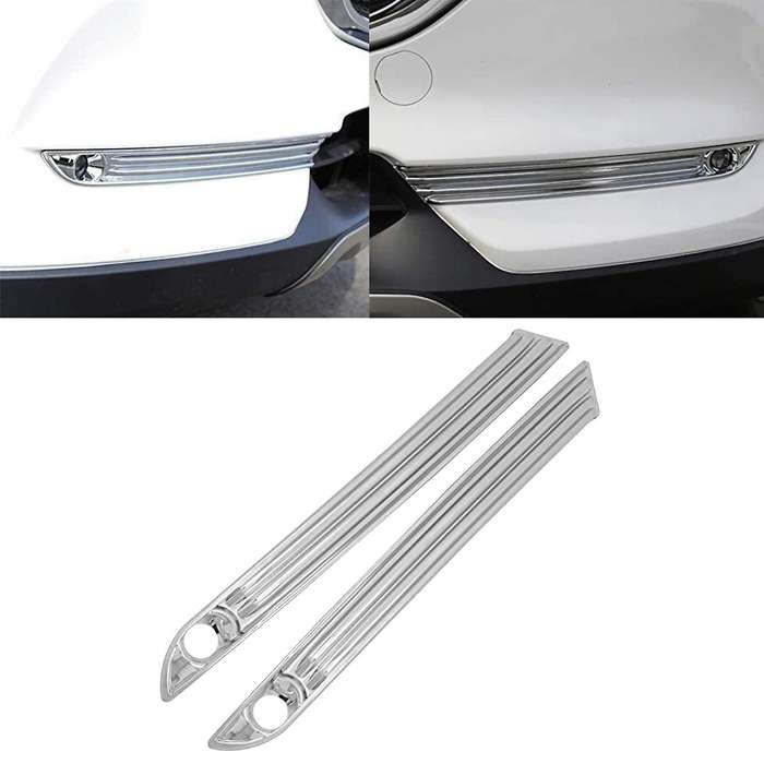 2PCS Car Front Fog Trim Foglight Light Lamp Protection Cover Trim Frame for -5 2017-2020