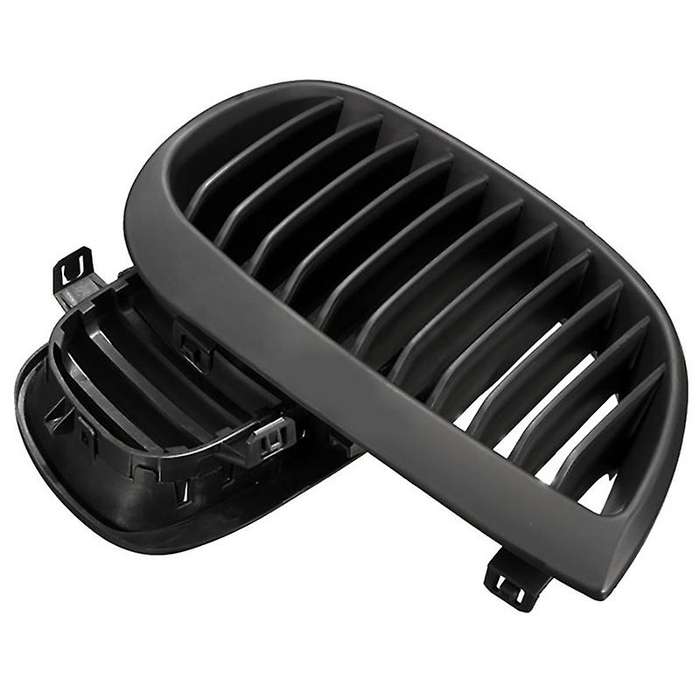 2Pcs Car Front Hood Kidney Grille Grill Mesh Matte Black Racing Grills for 1 Series E81 E87 2004-200