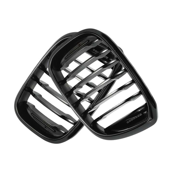 2Pcs Car Front Hood Kidney Grille Grill Mesh Glossy Black Racing Grills for X3 G01 X4 G02 2018 2019