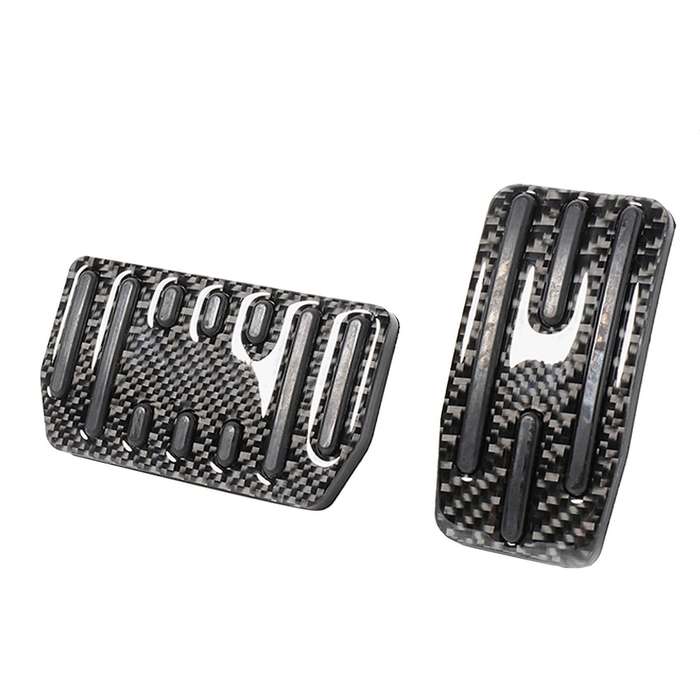 2PCS Car Fuel Brake Pedal Kit for Model 3 Y Non- Accelerator Pedal, Carbon Fiber