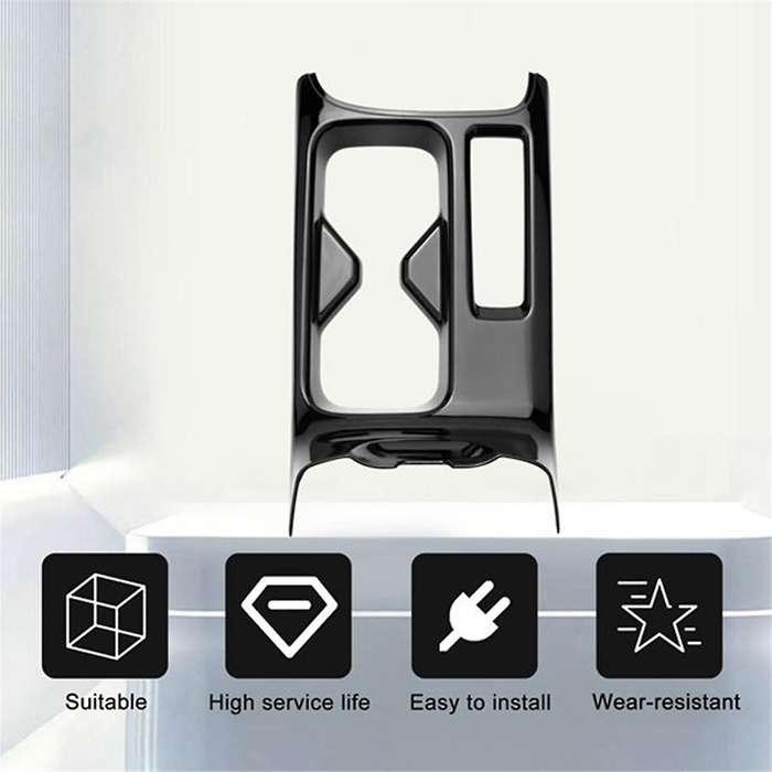 2pcs Car Gloss Black Center Console Water Cup Holder Decoration Cover Trim Stickers for -V Vezel 202