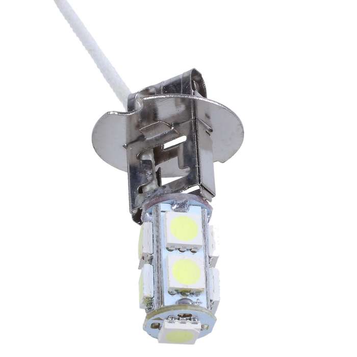 2pcs Car H3 Socket 9 White 5050-smd Led Foglight Fog Light Lamp Dc 12v