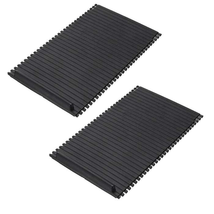 2Pcs Car Inner Centre Console Water Cup Rack Roller Blind Cover Trim 51168408026 51168402941 for X5