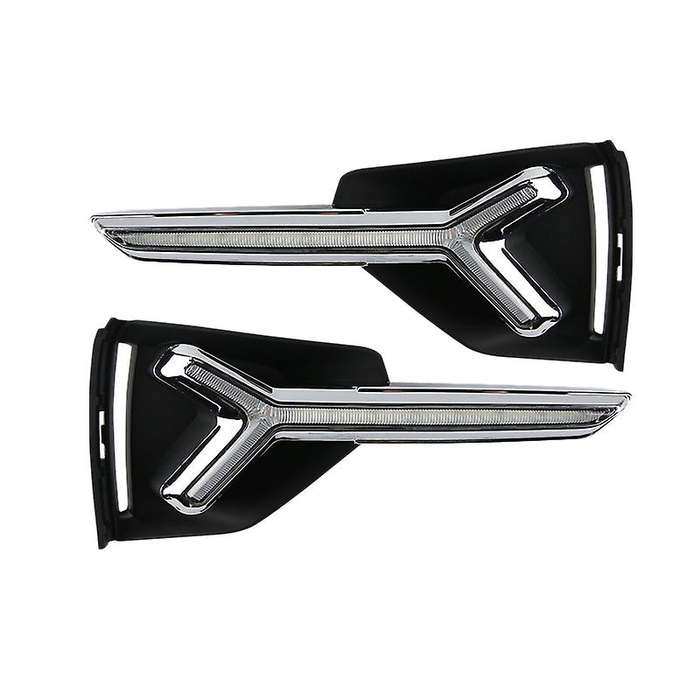 2Pcs Car LED Daytime Running Light Fog Lamp Frame Fog Light for Boyue X70 2018