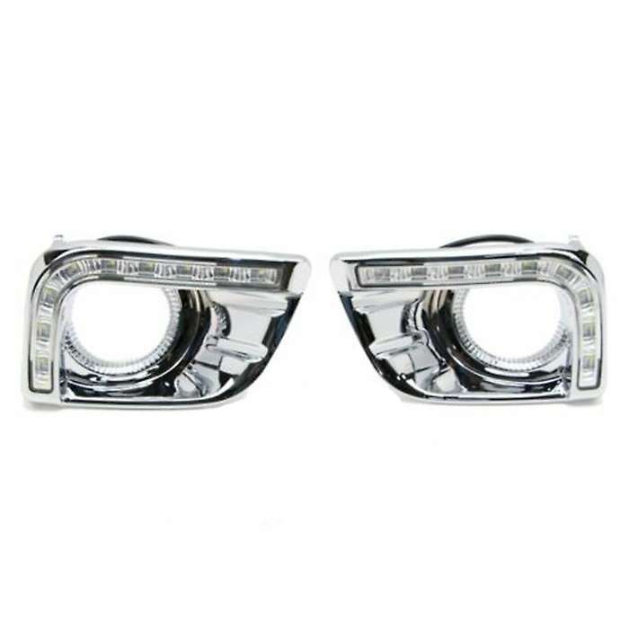 2Pcs Car LED DRL Daytime Running Light Chrome Fog Lamp for Prado J150 2010-2013