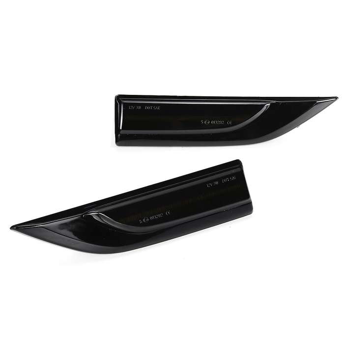 2Pcs Car LED Dynamic Side Marker Lights Turn Signal Light Blinker for Transporter T6 MK4 Smoked Blac