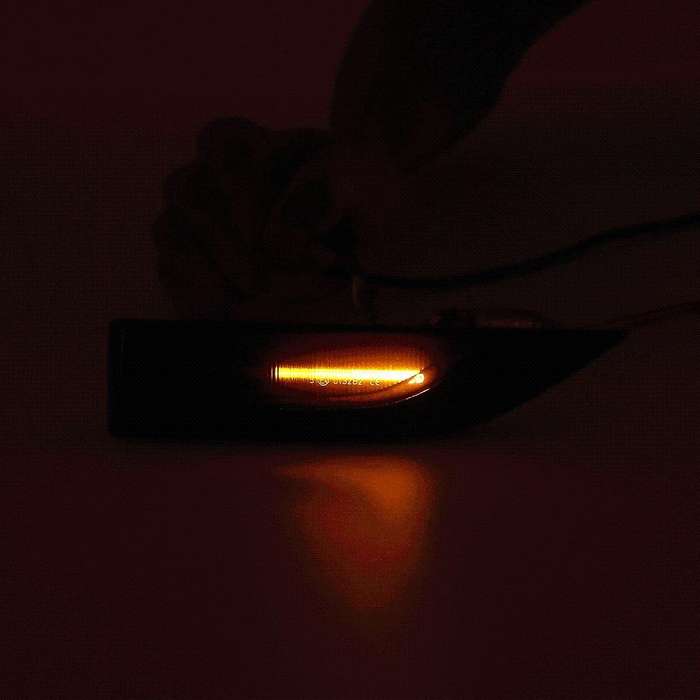 2Pcs Car LED Dynamic Side Marker Lights Turn Signal Light Blinker for Transporter T6 MK4 Smoked Blac