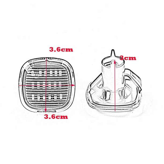 2Pcs Car LED Side Repeater Indicator Light Side Marker Signal Lamp Light for A3 A4 A8 for Fabia SEAT