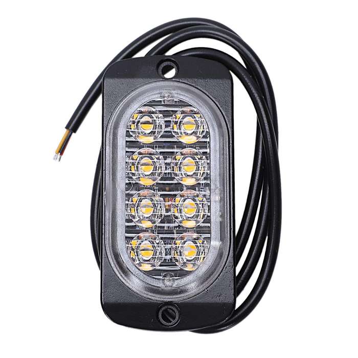 2Pcs Car Modeling Light Assembly 24W 8Led Car Truck Emergency Side Flash Warning Light Strobe Light