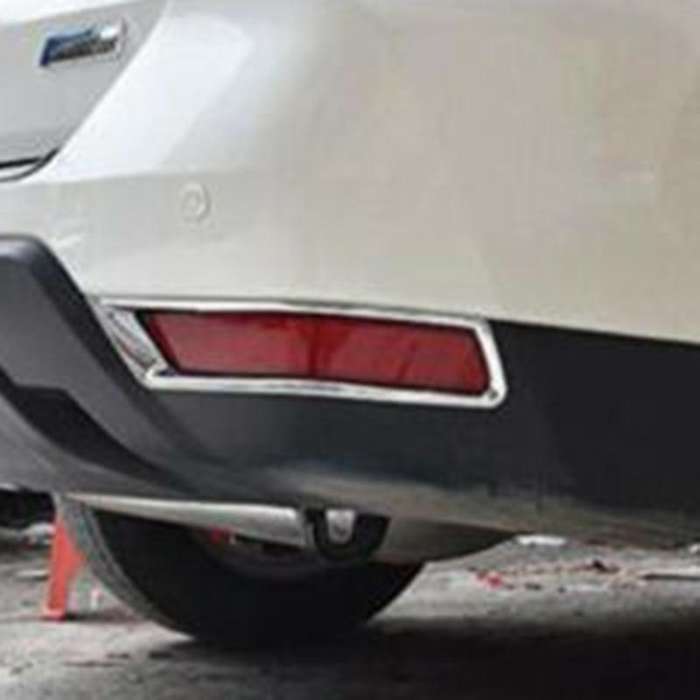 2Pcs Car Rear Bumper Fog Light Chrome Trim Cover for Rogue 2017-2020