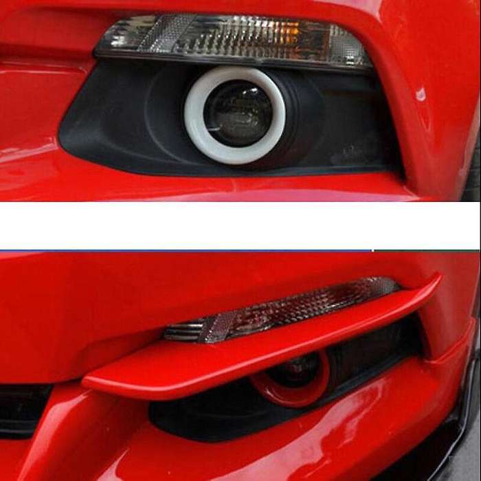 2Pcs Car Red Front Fog Light Lamp Eyebrow Cover Trim for 2015 -2018