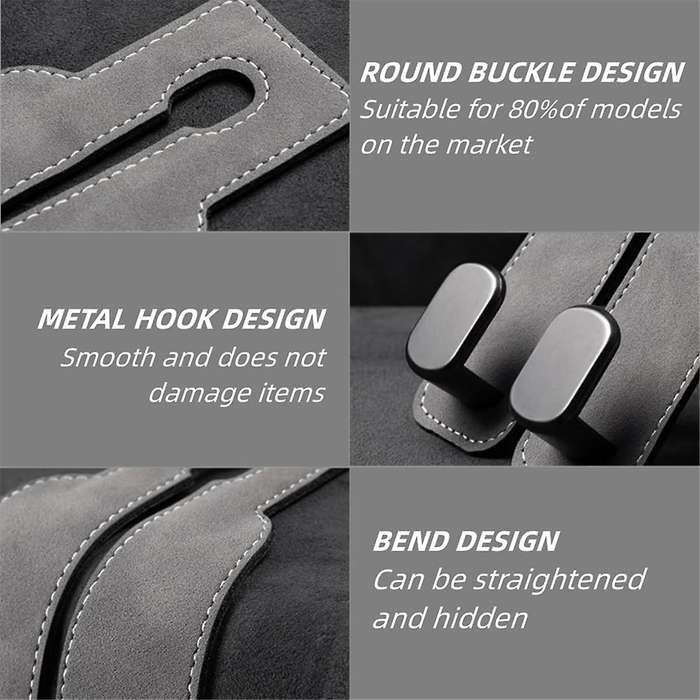 2pcs Car Seat Back Double Hook Customized Seat Back Hook for Car Vehicle Accessories Interior Metal