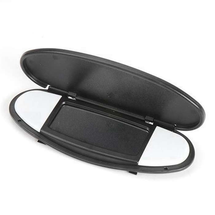 2Pcs Car Sun Visor Vanity Mirror Cover Black for R55 R56 R60 2007-2015 51167361833 51167361834