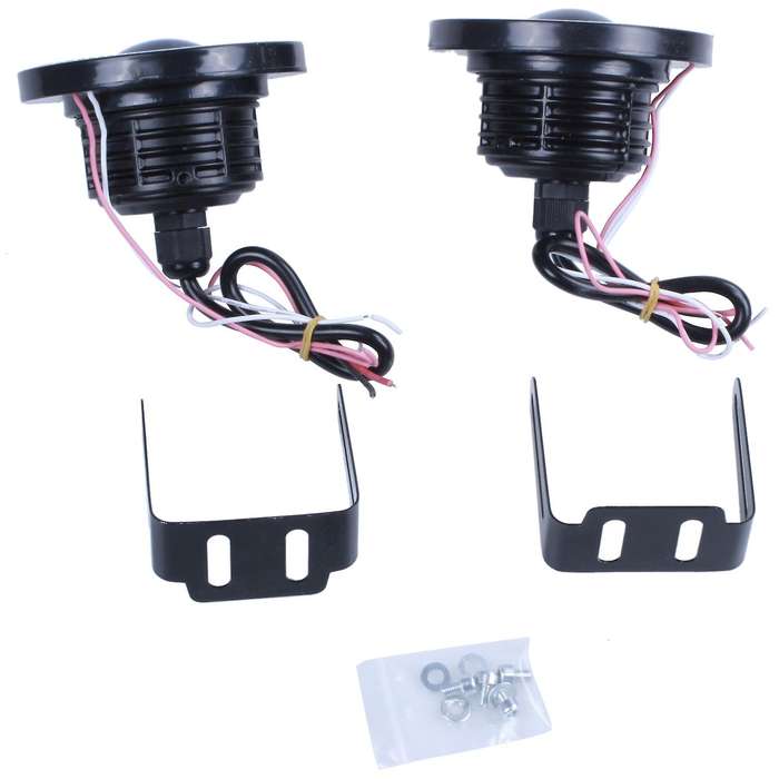 2Pcs Car Universal 3.5 Inch Cob Angel Eye Fog Lights Headlights Running Lights Blue