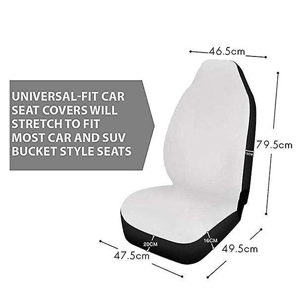 2Pcs Car Universal Underwater World Fish Printed Car Seat Cover Seat Cushion Protector Cover for Car