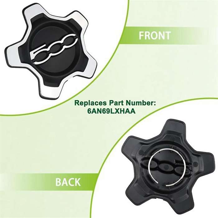 2Pcs Car Wheel Center Cap Cover 6AN69LXHAA 735626312 for 500X 2016-2022 Dust Cover Car Accessories
