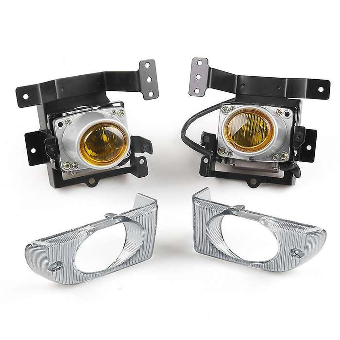 2Pcs Car Yellow Front Fog Lamp with Switch Button for 1992-1995 4-Door Sedan