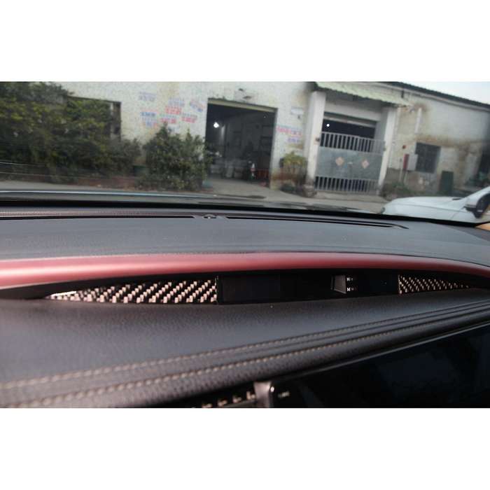 2Pcs Carbon Fiber ABS Central Control Display Screen Trim Decoration Stickers for 2015-2018