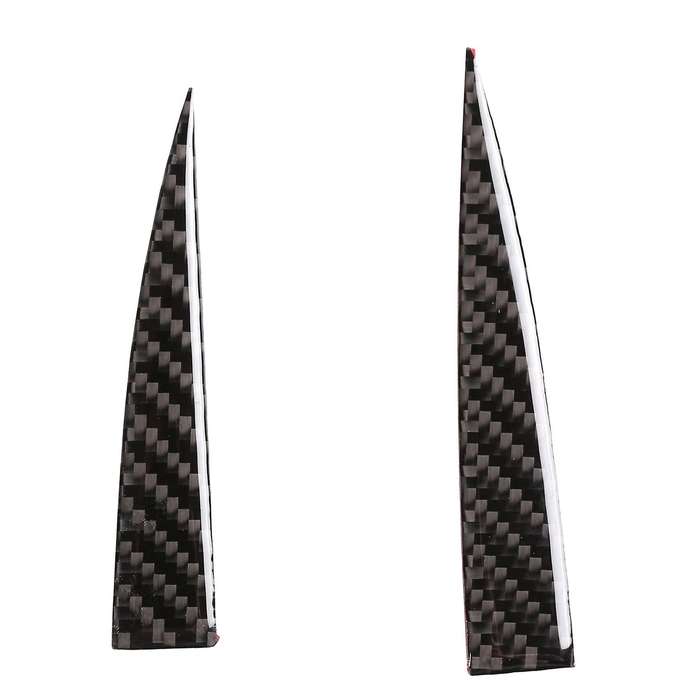 2Pcs Carbon Fiber ABS Central Control Display Screen Trim Decoration Stickers for 2015-2018