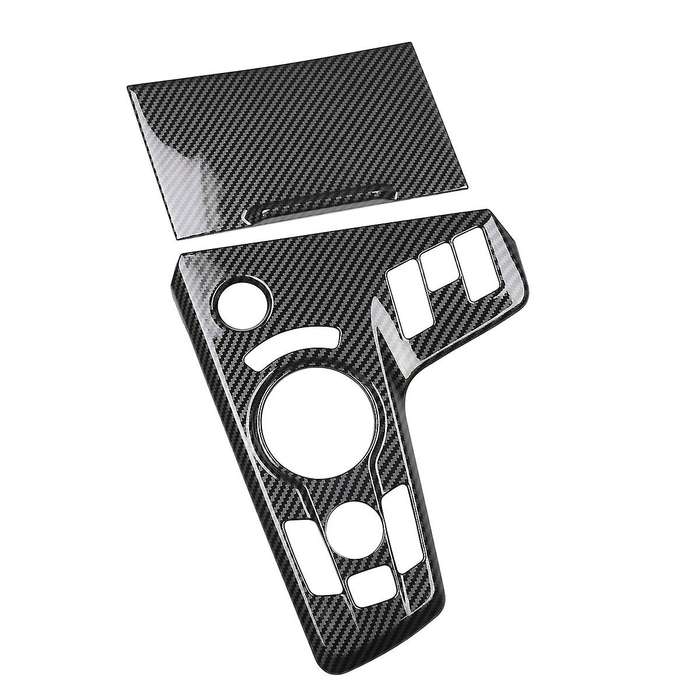 2Pcs Carbon Fiber Car Center Console Shift Panel Cover Frame Sticker Trim for NQ5 2022