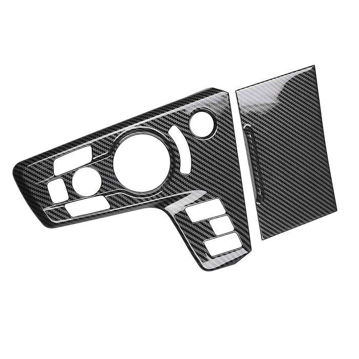 2Pcs Carbon Fiber Car Center Console Shift Panel Cover Frame Sticker Trim for NQ5 2022