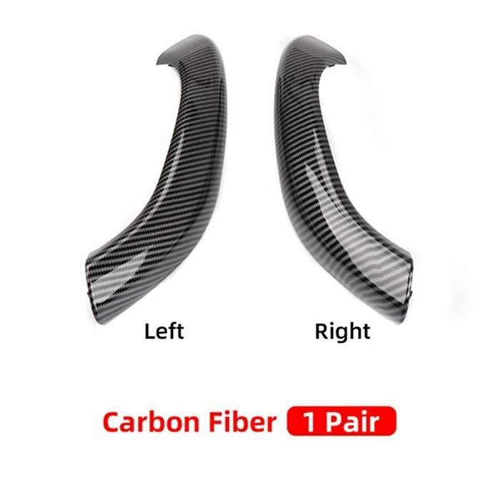 2pcs Carbon Fiber Car Interior Door Pull Handle Cover Trim Replacement for X1 X2 F48 F49 F39 2017-20