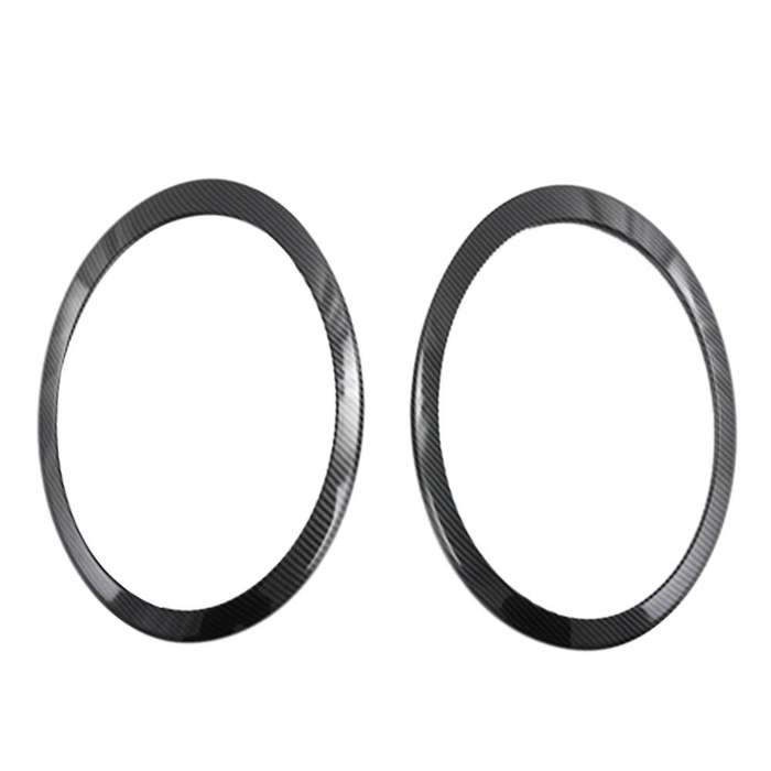 2Pcs Carbon Fiber Front Headlights Frame Headlight Lamps Eyebrow Ring Decorative Cover Trim for 2022