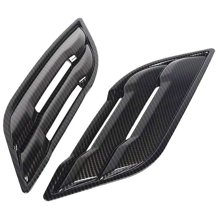 2Pcs Carbon Fiber Grain Plate Outlet Vent Trim for 2015 2016 2017