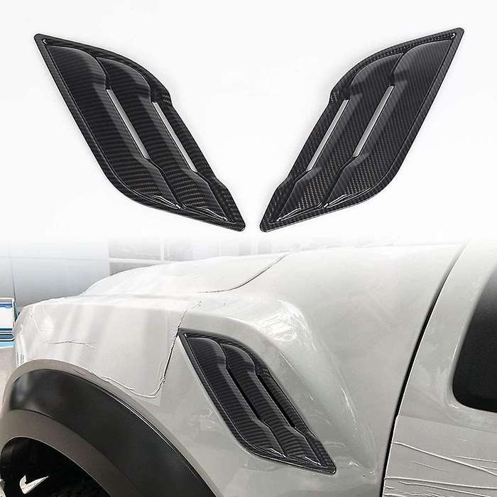 2Pcs Carbon Fiber Grain Plate Outlet Vent Trim for 2015 2016 2017