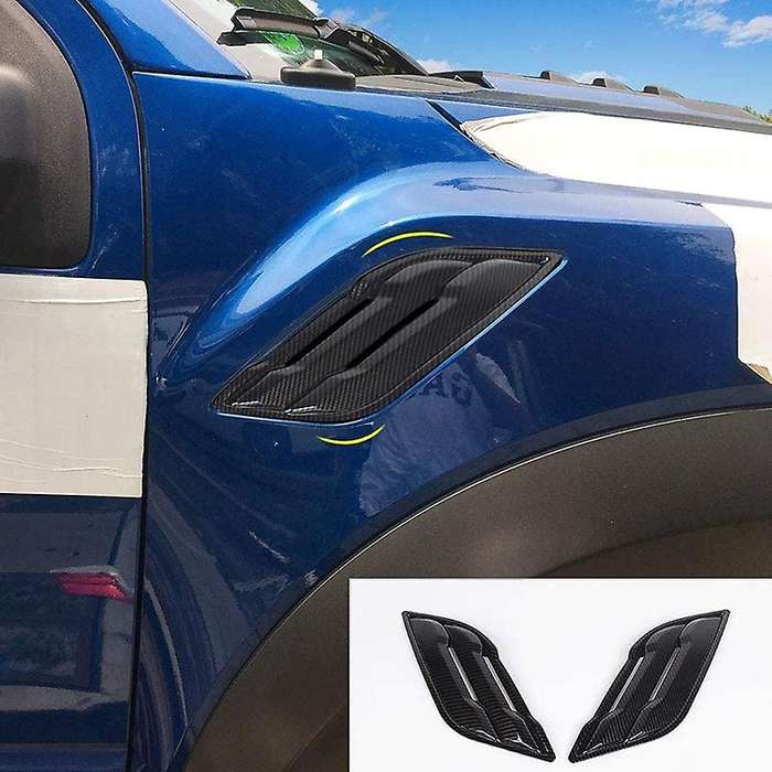 2Pcs Carbon Fiber Grain Plate Outlet Vent Trim for 2015 2016 2017