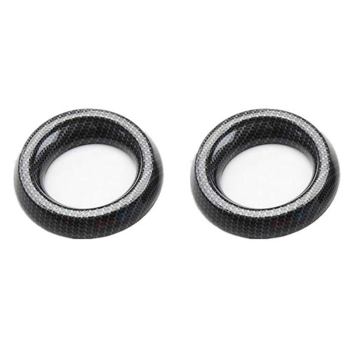 2Pcs Carbon Fiber Interior Vent Outlet Ring Cover Trim for 2016-2018
