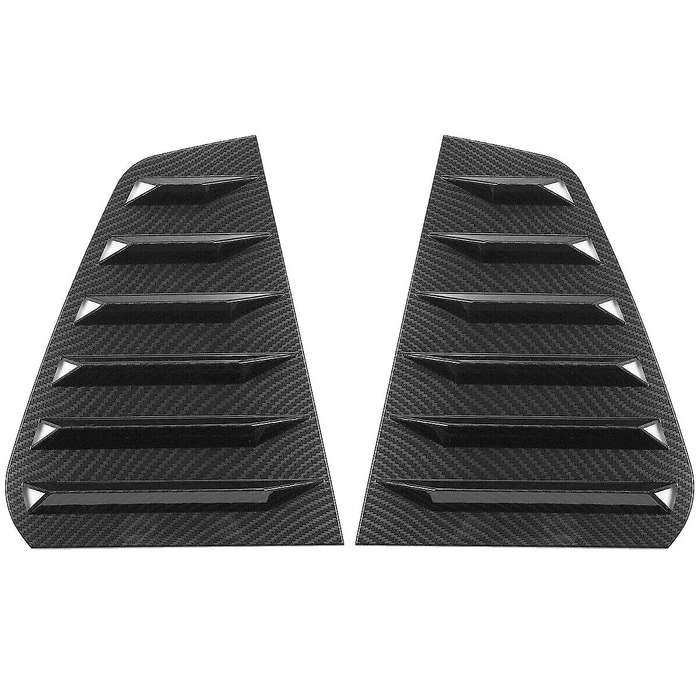 2PCS Carbon Look Side Window Louvers Sun Shade Cover for GOLF MK7 MK7.5-R 2014-2019