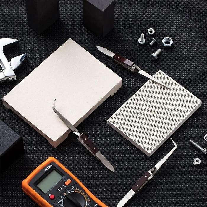 2pcs Ceramic Honeycomb Soldering Board Jewelry Soldering Block Welding Jewellers Heat Proof Solderi