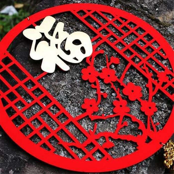 2Pcs Chinese New Year Hanging Decorations, Spring Festival Pendant Decorations 2024 Character Chines