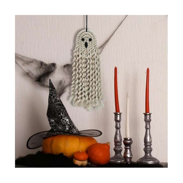2Pcs Charm, Rear View Mirror Charm, Rear View Mirror Charm Woven Ghost Pendant