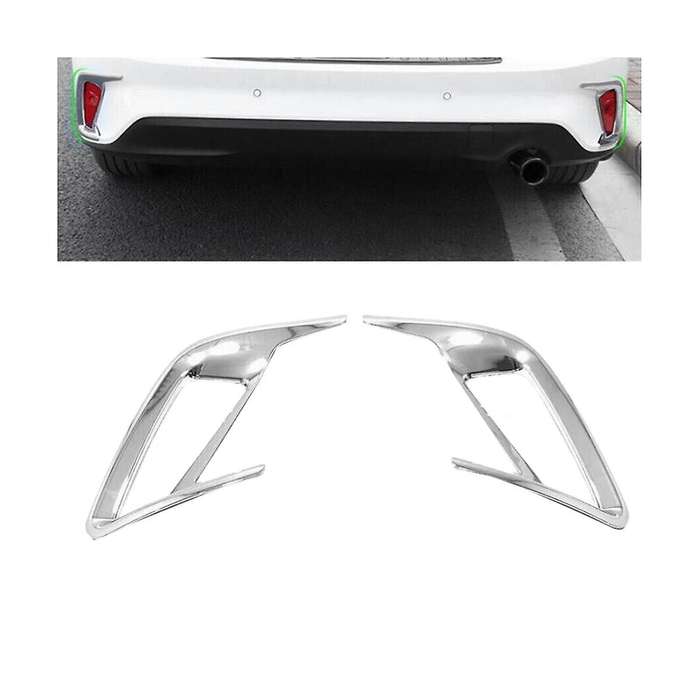 2pcs Chrome Rear Fog Light Lamp Frame Cover Trim for Focus Mk4 Sedan 2019-2020