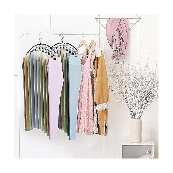 2pcs Clothes Drying Hanger Windproof Clips Sock Laundry Airer Hanger Underwear Socks Holder