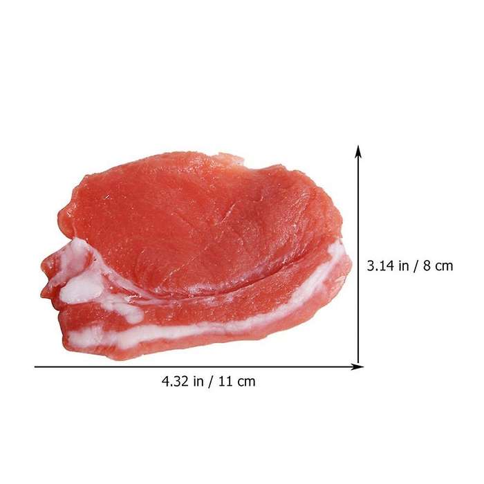 2Pcs Cooked Pork Simulation Lifelike Meat Food Kitchen Cabinet Desk Decoration Photography Props Dis