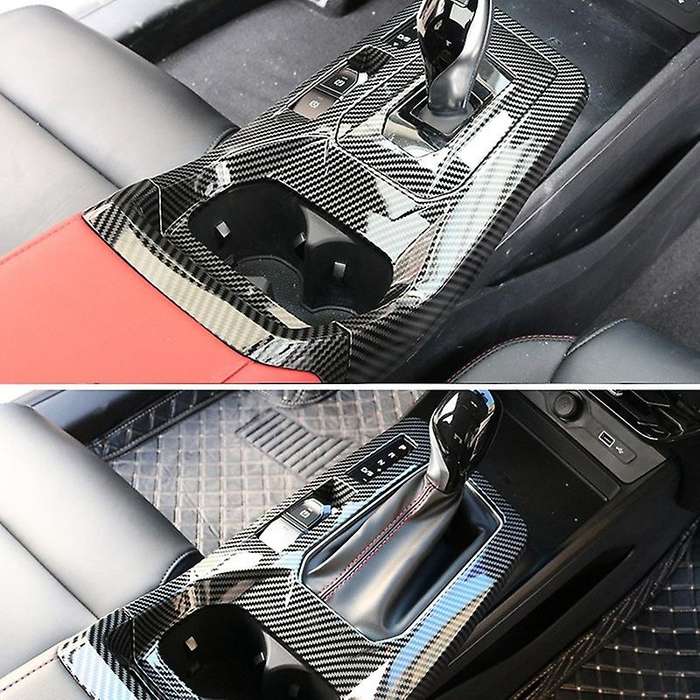 2PCS Compatible MG 5 MG5 2020 2021 Gear Shift Panel Cover Trim Cup Holder