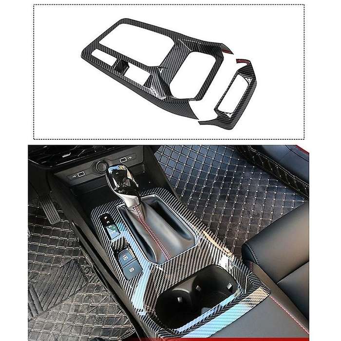2PCS Compatible MG 5 MG5 2020 2021 Gear Shift Panel Cover Trim Cup Holder