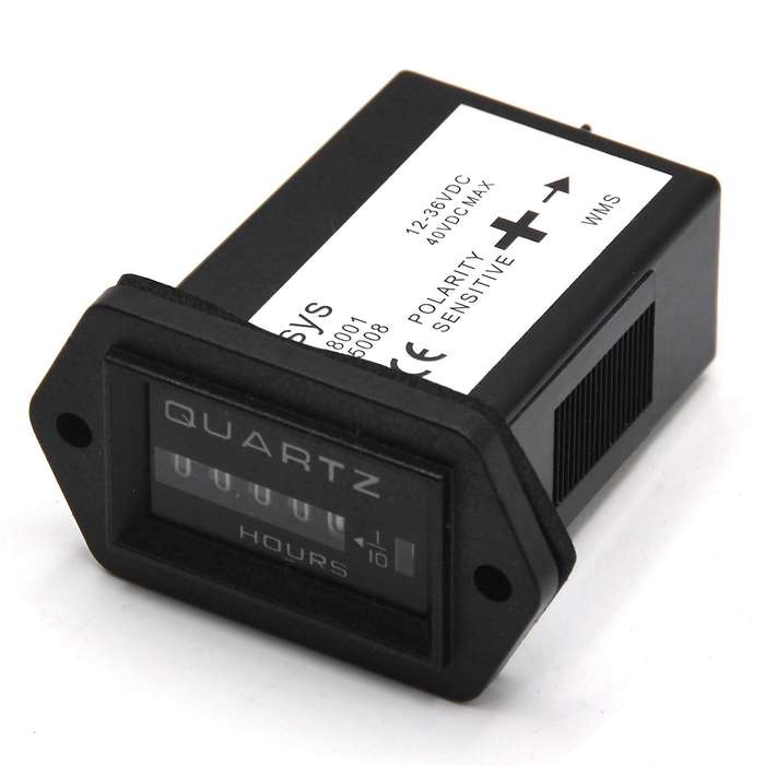 2PCS DC6-80V Mechanical Hour Meter Hour Meter for Engine Generator Boat Motocross Motor Truck Tracto