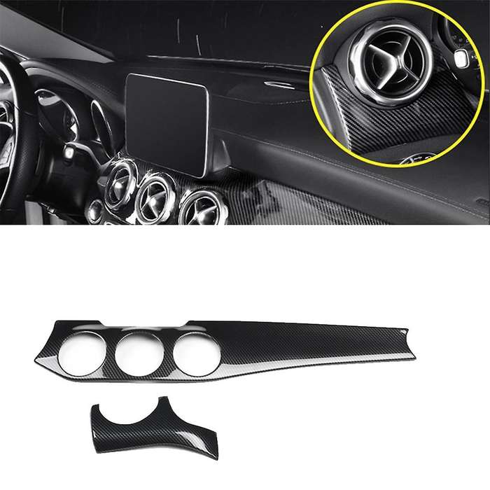 2Pcs Dashboard Center Console Air Condition Outlet Panel Trim Strip for W176 GLA X156 CLA C117 2013-
