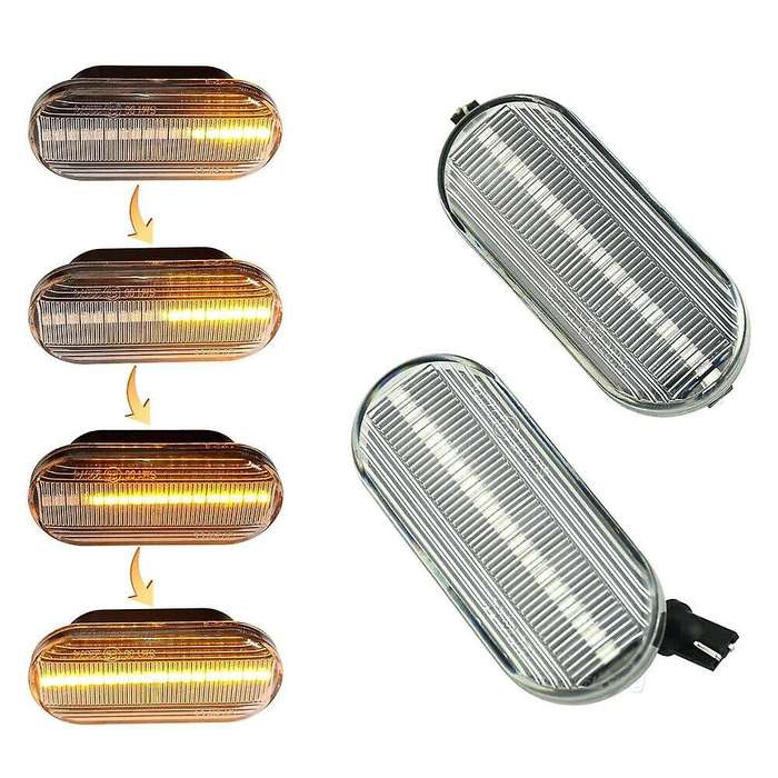 2Pcs Dynamic Led Side Marker Turn Signal Light Sequential Blinker Light for C-Max Fiesta Focus Galax