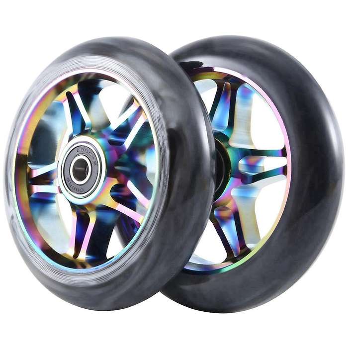 2Pcs Electric Scooter Wheel Scooter Replacement Wheels with Bearing Stunt Scooter Pu Wheels Scooter