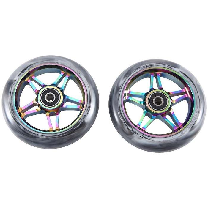 2Pcs Electric Scooter Wheel Scooter Replacement Wheels with Bearing Stunt Scooter Pu Wheels Scooter