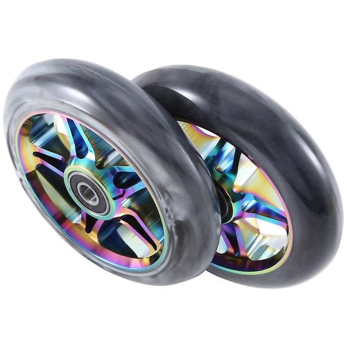 2Pcs Electric Scooter Wheel Scooter Replacement Wheels with Bearing Stunt Scooter Pu Wheels Scooter
