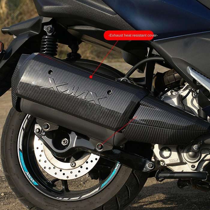 2Pcs Exhaust Pipe Decorative Cover Carbon Fiber Motorcycle Accessories for X-MAX XMAX 250 300 400 X