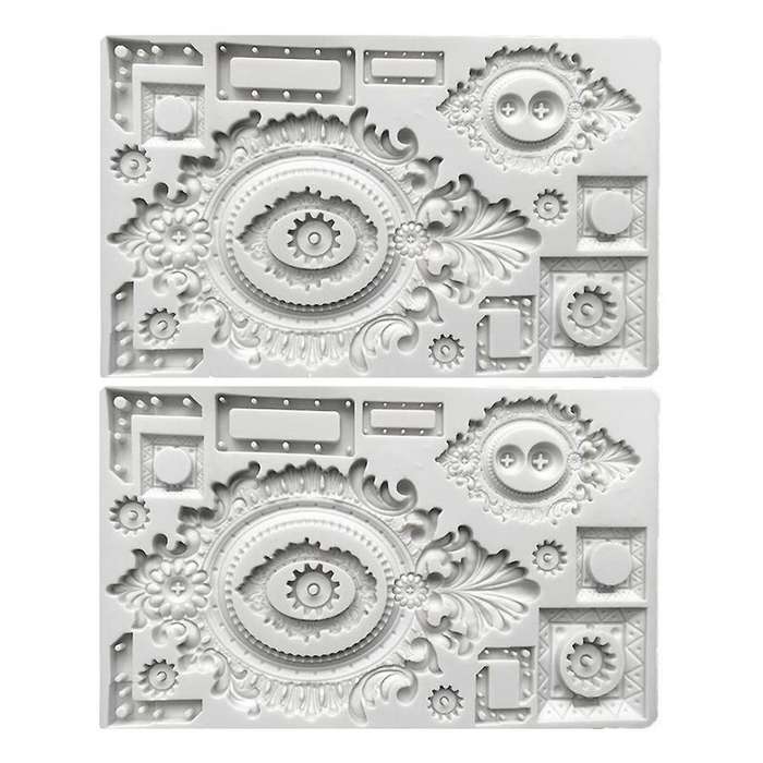 2pcs European Pastry Classic Vintage Style Frame Frame Silicone Mold Sugar Cake Decoration Kitchen
