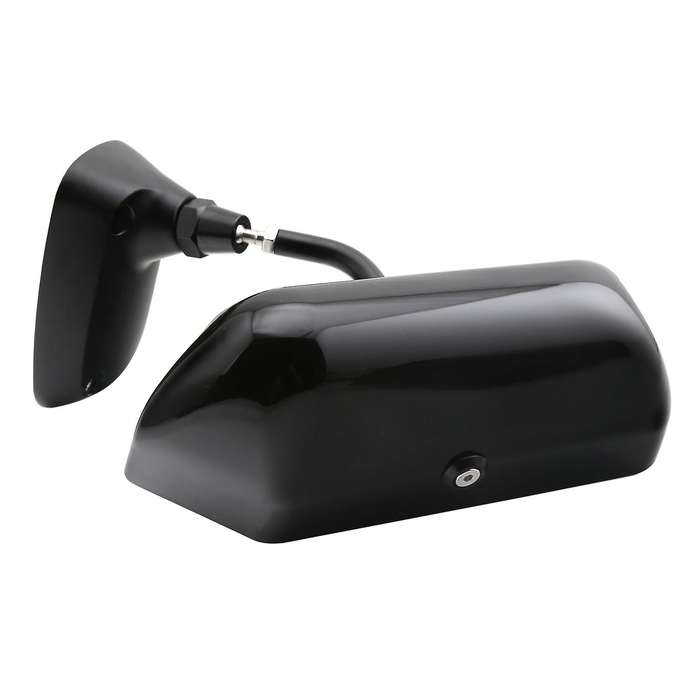 2Pcs F1 Style Bright Black Auto Car Side Blue Rearview Mirror Metal Bracket Universal