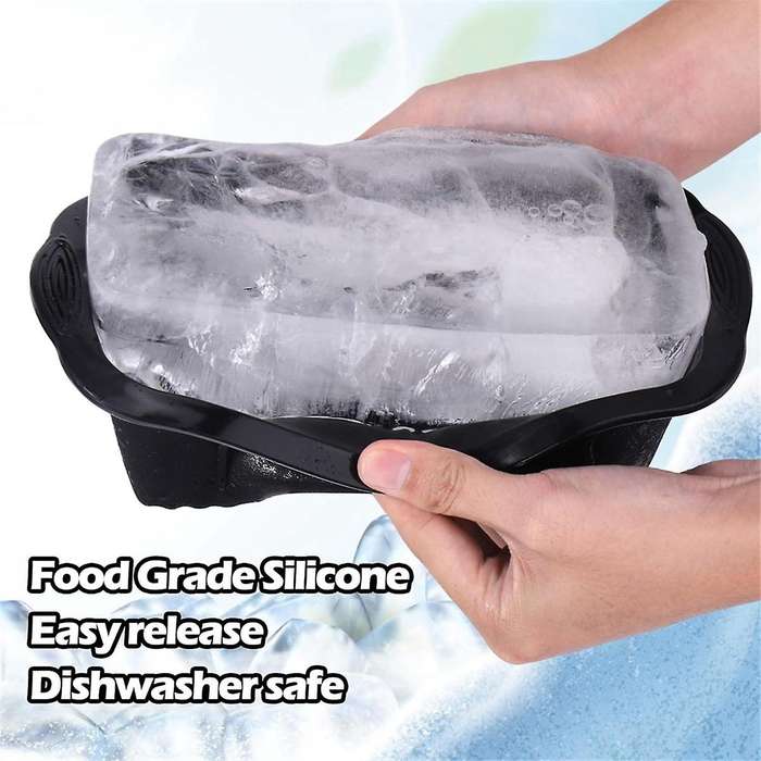 2PCS Extra Large Ice Block Mold Ice Molds for Ice Bath Silicone Ice-Cube Molds for Cold Plunge or Co